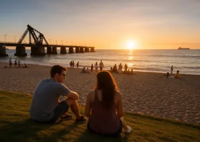 Atardecer en playa Viña del Mar Full Day Tour Pacífico