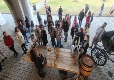 degustación 3 vinos reserva durante el la viña undurraga tour