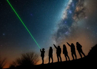 Guía astronómica explicando constelaciones en el tour astronómico San Pedro de Atacama