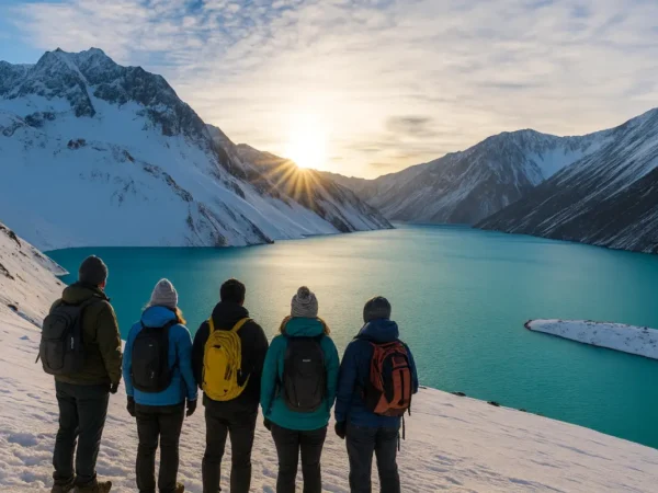Tour Embalse El Yeso full day con picnic escénico frente a la laguna turquesa en el Cajón del Maipo
